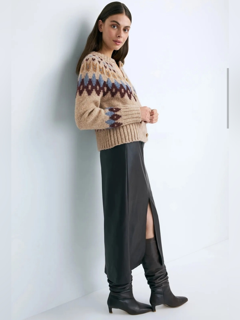 VERONICA BEARD CHRISTINA FAIRISLE CARDIGAN SIZE XL MSRP $648 - Picture 3 of 8